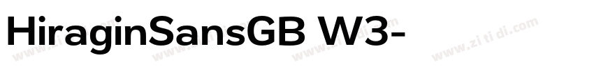 HiraginSansGB W3字体转换